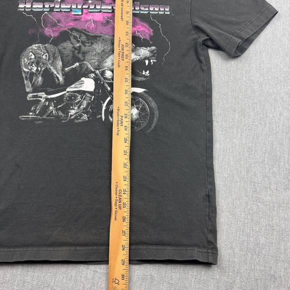 Vintage Harley Davidson T-Shirt Mens‎ Medium Graphic Wolf Biker Print Motorcycle - Picture 8 of 11